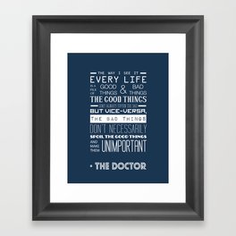 Doctor Who Framed Art Print
