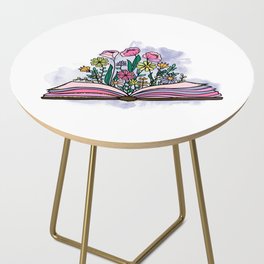 Pretty Floral Book Girly Pink Side Table