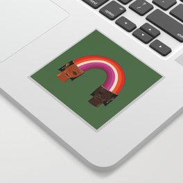 Love is Love - Lesbian rainbow flag Sticker