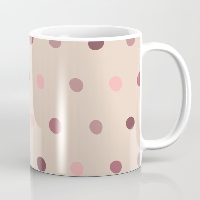 Pale pink big blob polka dots pattern Coffee Mug