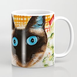 Misha the beautiful Siamese Cat Coffee Mug | Fluffy, Animal, Catgifts, Catbreeds, Cat, Bluecateyes, Whiskers, Feline, Kitten, Petportrait 