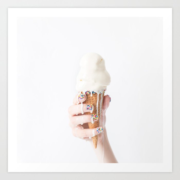 Melting Ice Cream Art Print By Jeffmindell Society6