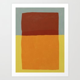 Overlay of colors minimal design Art Print