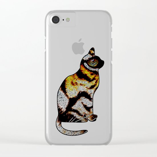 CAT TIGER Clear iPhone Case
