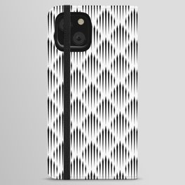 Black Abstract Pattern iPhone Wallet Case