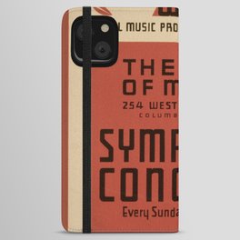 Federal Music Project Of New York City - Retro  Vintage Music Symphony  iPhone Wallet Case