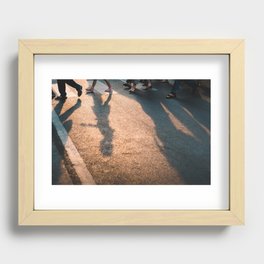 Crosswalk Shadows Recessed Framed Print