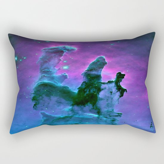Nebula Purple Blue Pink Rectangular Pillow