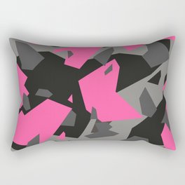 Black\Grey\Pink Geometric Camo Rectangular Pillow