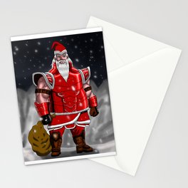 Santa Cloth Stationery Cards