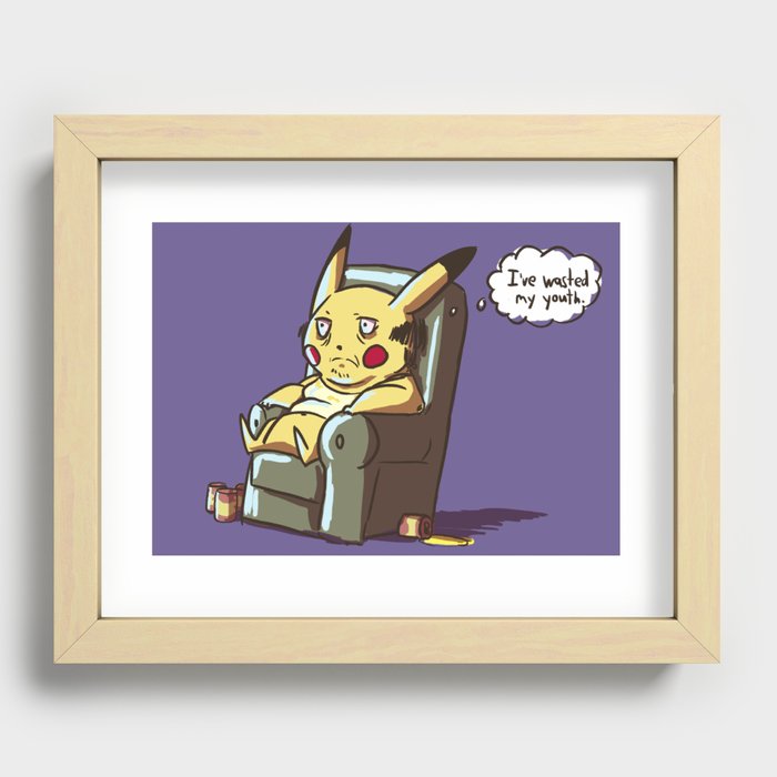 Pikach used Selfdestruct Recessed Framed Print