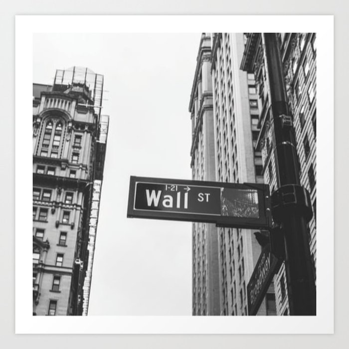 Wall Street in New York Art Print