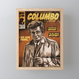 Columbo - TV Show Comic Poster Framed Mini Art Print
