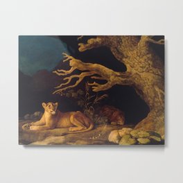 Lion and lioness - George Stubbs - 1771 Metal Print | Watercolor, Painting, Oil, Digital, Acrylic 