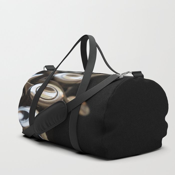 Where the Music Comes Through Flute Still Life with Quote Duffle Bag