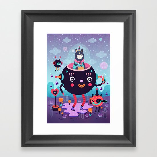 Amigos cósmicos Framed Art Print