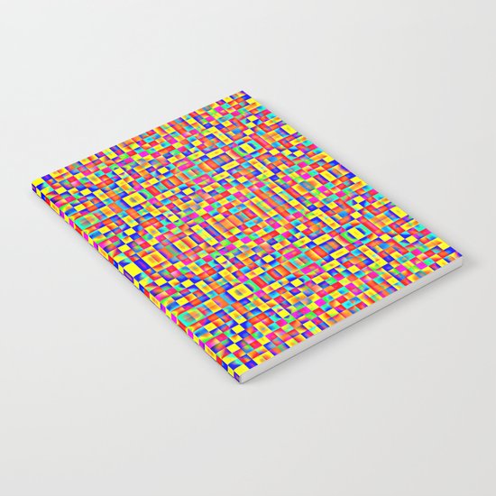Rainbow Mosaic Pixels Notebook