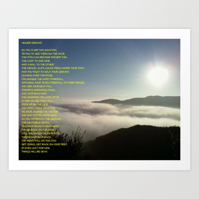 Mountain Poem Art Print