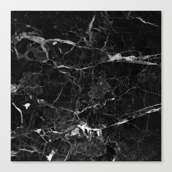 Black Marble Canvas Print