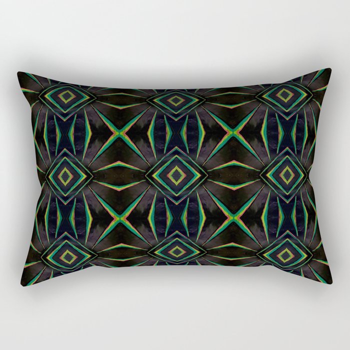 Cosmic X Black Rectangular Pillow