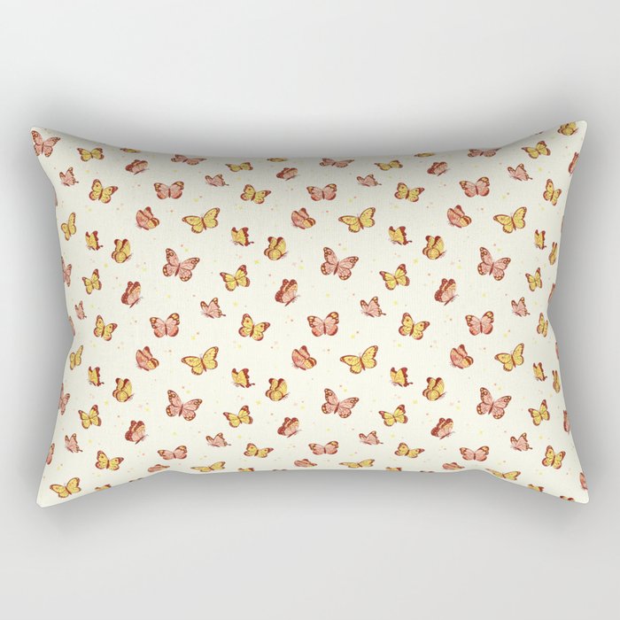 Romantic Butterly Pattern Rectangular Pillow