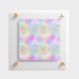 Pretty Rainbow Holographic Glitter Floating Acrylic Print