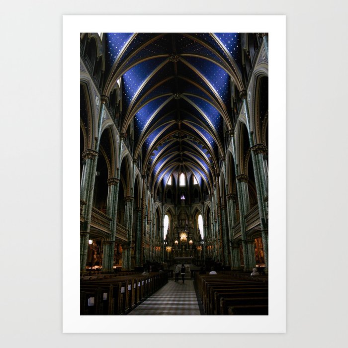 Inside Ottawa S Notre Dame Cathedral Art Print By Henatayeb