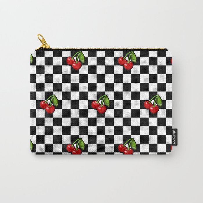 Checkered Cherries Carry-All Pouch