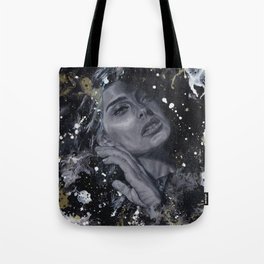 Black and white female portrait - "Vanishing" Tote Bag