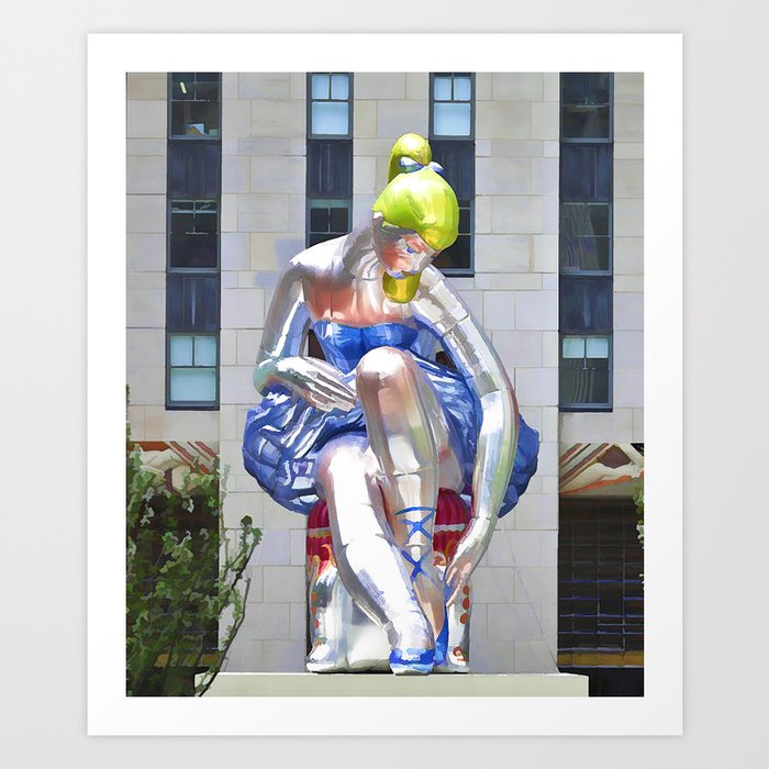 Seated Ballerina at Rockefeller Center 2 Art Print