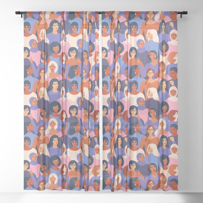 We are Women. We can do it! Sheer Curtain