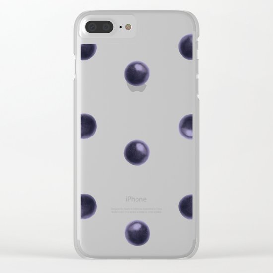 Plums Pattern Clear iPhone Case