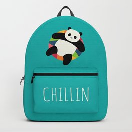 Chillin Backpack | Chill, Vector, Children, Digital, Graphic, Panda, Summer, Relax, Swimmingring, Sea 