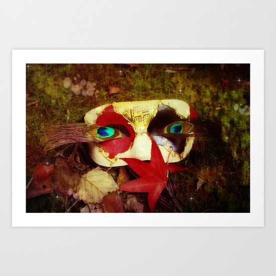 Woodland Masquerade Art Print