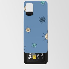 Atomic Age Starburst Planets Blue Turquoise Yellow Android Card Case