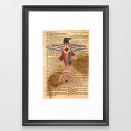 Sacred Heart Crow Framed Art Print