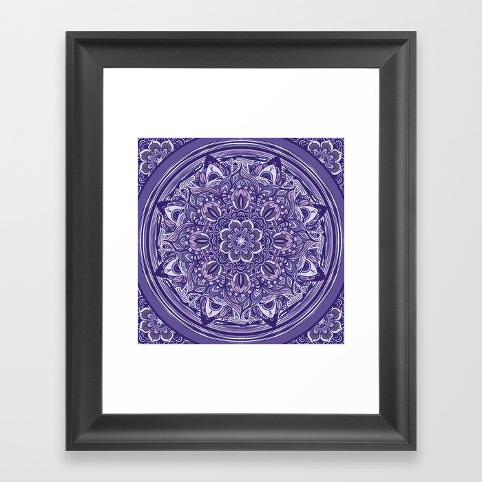 Great Purple Mandala Framed Art Print