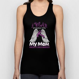 I Wear Purple For Mom Pancreatic Cancer Awareness Unisex Tank Top