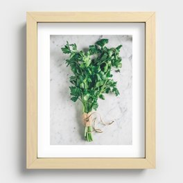green parsley Recessed Framed Print