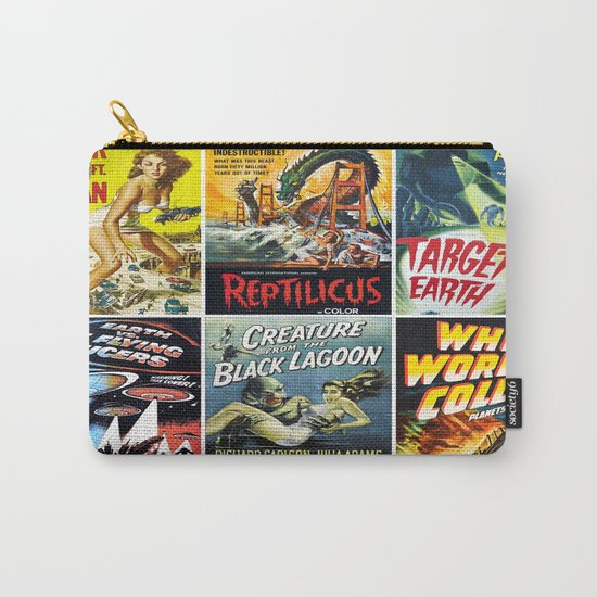 Vintage Sci-Fi Movie Poster Collage Carry-All Pouch