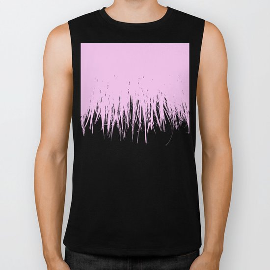 Concrete Fringe Blush Biker Tank