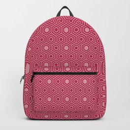 Viva Magenta Honeycomb Pattern Backpack | Geometric, Pattern, Graphicdesign, Digital, Honeycomb, Pink, Hexagonpattern, Fashion, Pantone2023, Red 