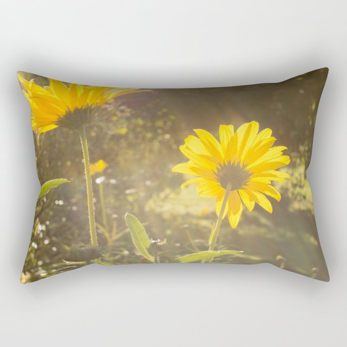 sunflower in the park Rectangular Pillow