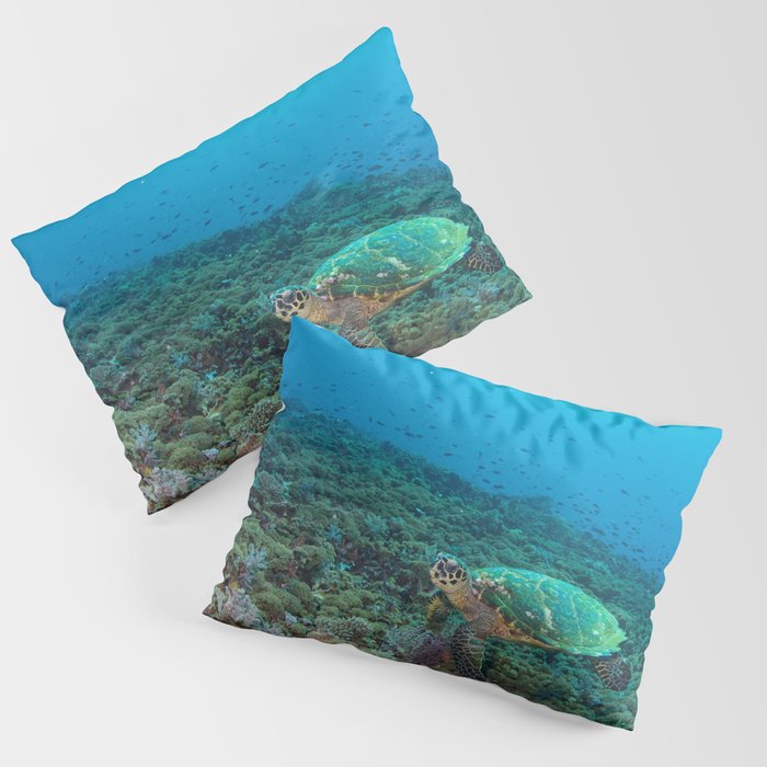 Gentle Reef Hawksbill Turtle Pillow Sham