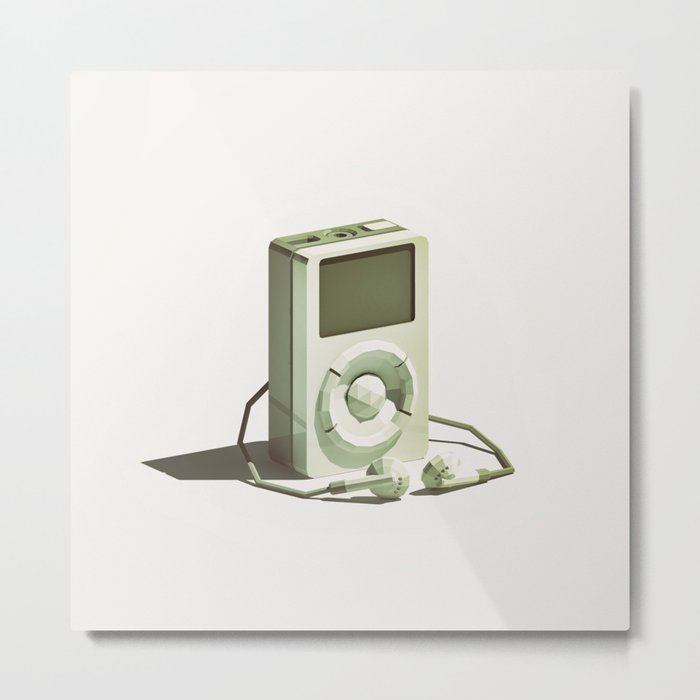 Lo-Fi goes 3D - Classic Music Player - first generation iPod Metal Print