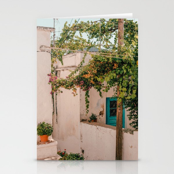Greek Street Still Live | Colorful Travel Photography in the Cycladic Island of Naxos | Sunny & Summer Vibe Stationery Cards
