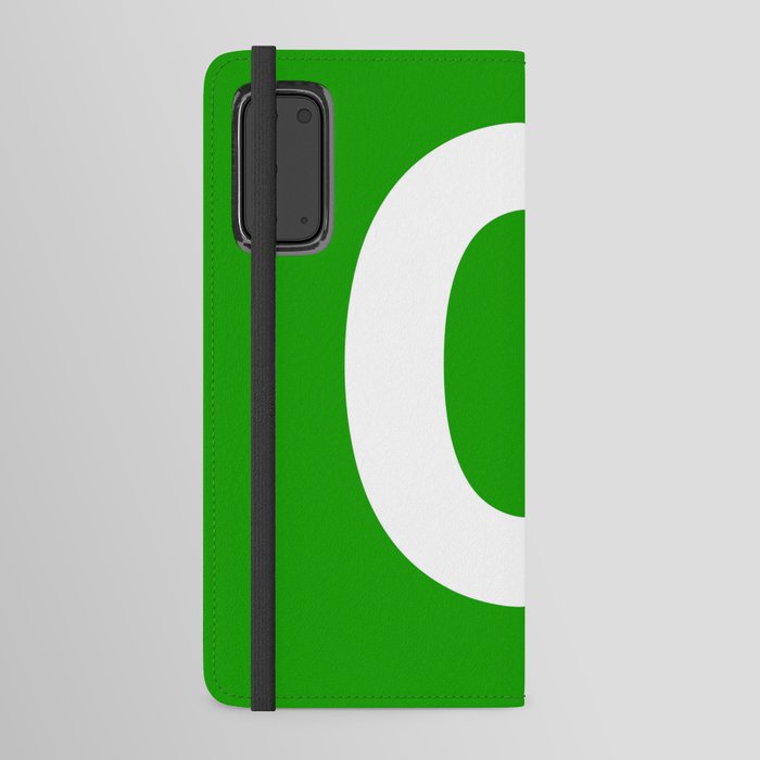 Letter Q (White & Green) Android Wallet Case