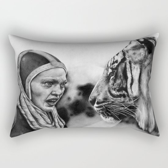 In the Eye of the Tiger Rectangular Pillow