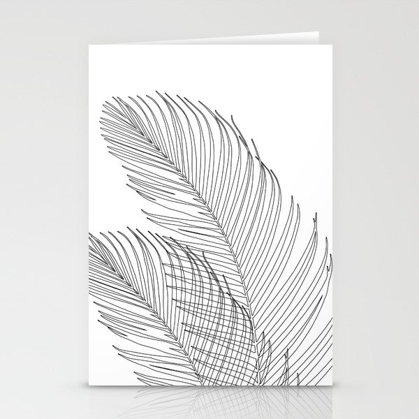 Palm Leaves Finesse Line Art #1 #minimal #decor #art #society6 Stationery Cards