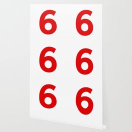 Number 6 (Red & White) Wallpaper